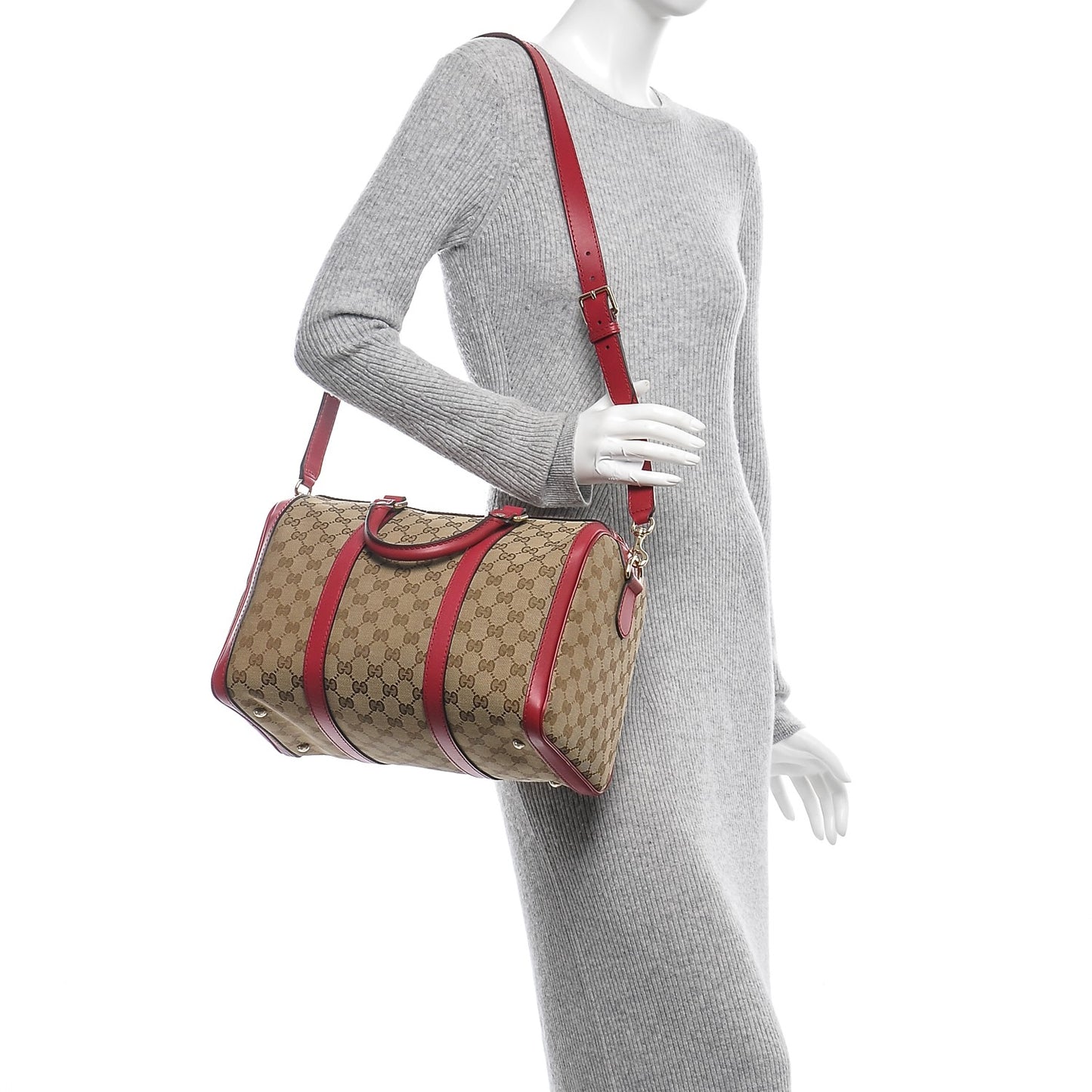 Monogram Medium Joy Boston Beige Red