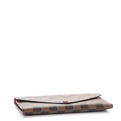 Louis Vuitton Damier Ebene Josephine Wallet Red 4 of 13