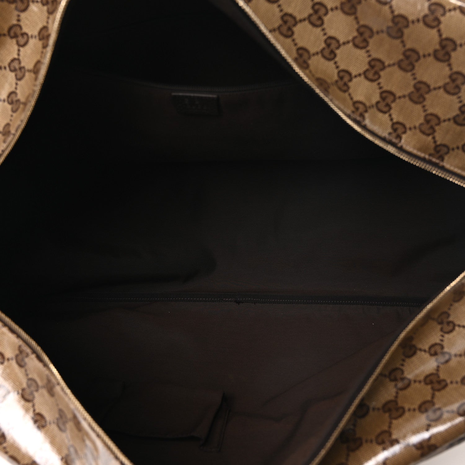 Gucci Crystal Monogram Web Large Carry On Duffle Bag Brown 4 of 9