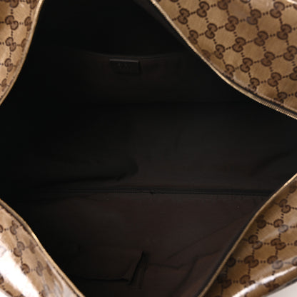 Gucci Crystal Monogram Web Large Carry On Duffle Bag Brown 4 of 9