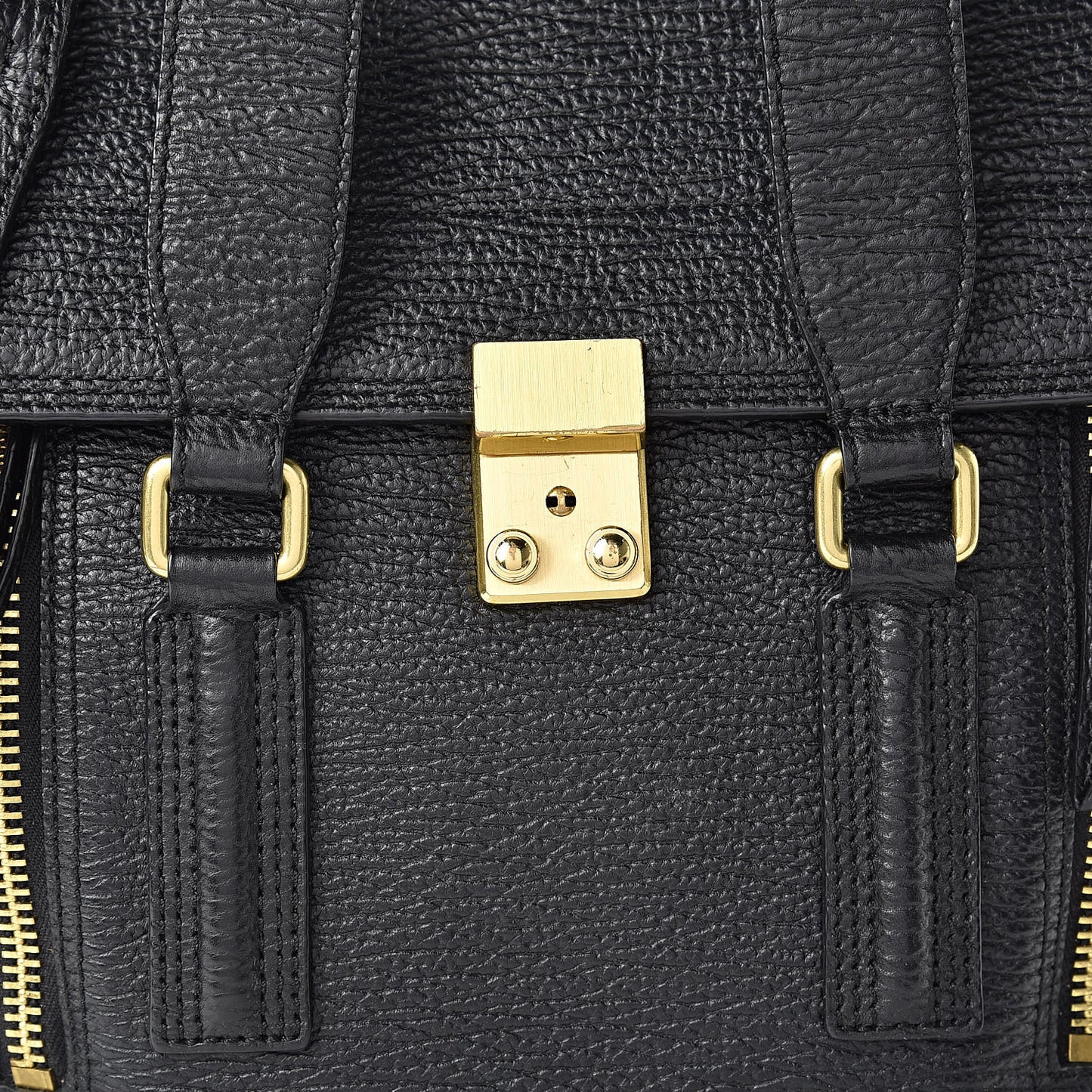 3.1 Textured Calfskin Medium Pashli Satchel Black