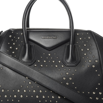 Givenchy Calfskin Medium Studded Antigona Black 8 of 15