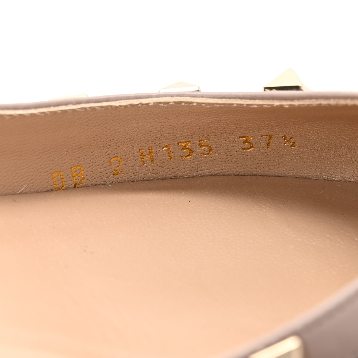 Nappa Rockstud Slingback Flats 37.5 Black Poudre