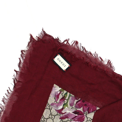 Gucci Modal Silk GG Monogram Gery Square Scarf Lacquer Light Brown 4 of 4