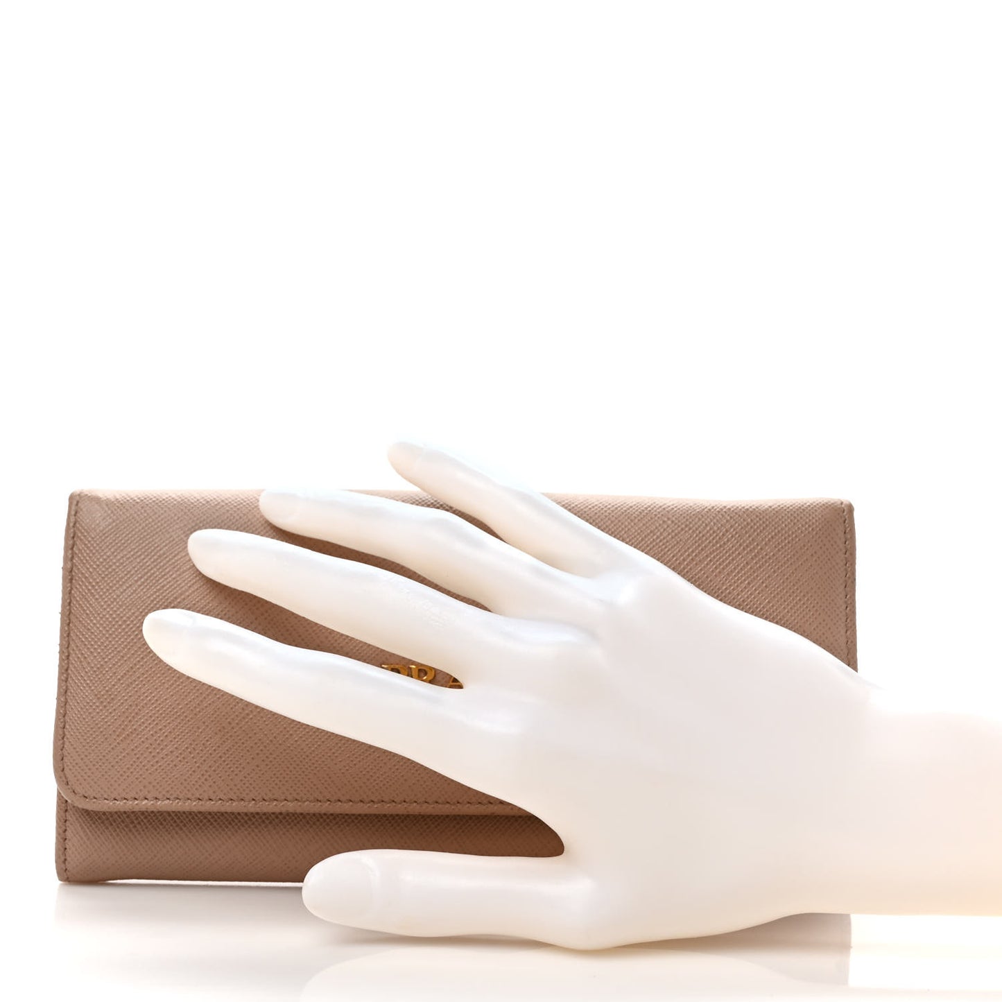Saffiano Metal Continental Flap Wallet Cammeo