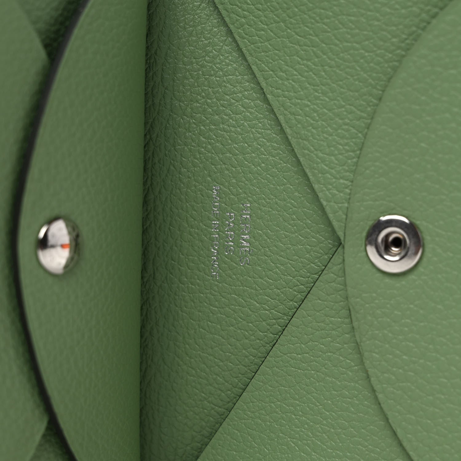 Hermes Chevre Mysore Calvi Duo Card Case Vert Criquet 6 of 7