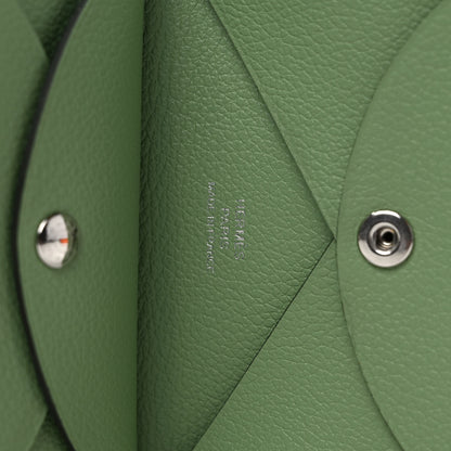 Hermes Chevre Mysore Calvi Duo Card Case Vert Criquet 6 of 7