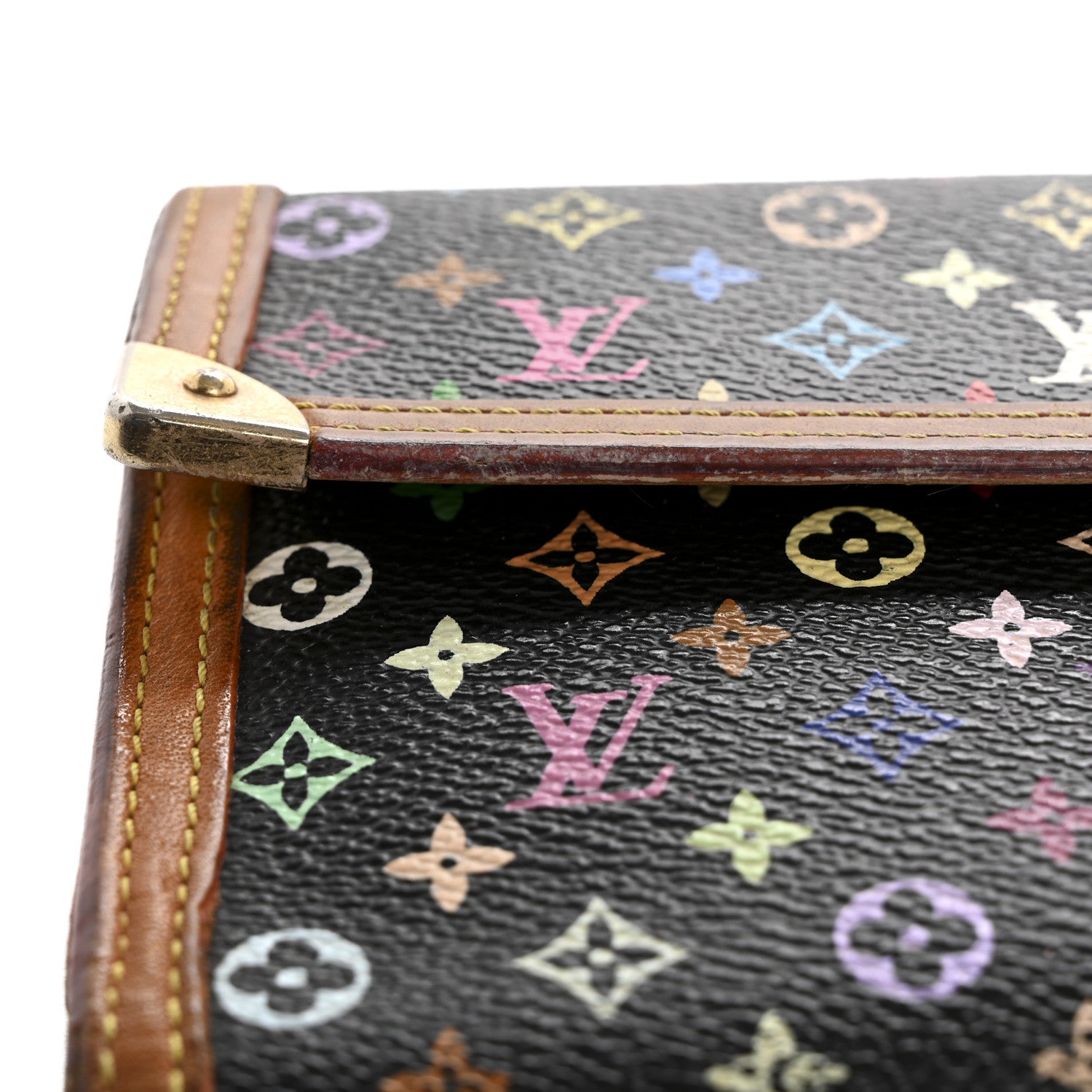 Louis Vuitton Monogram Multicolor Porte Tresor International Wallet Black 17 of 17
