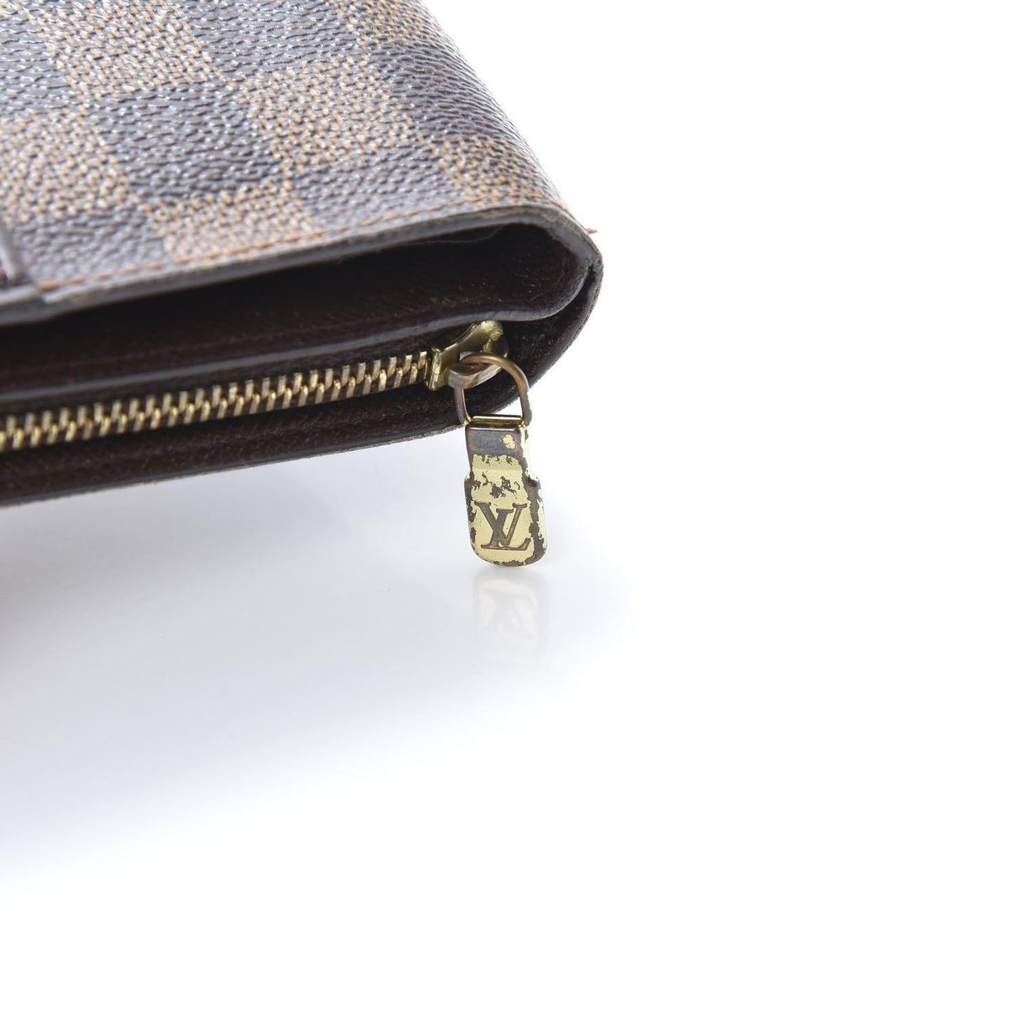Damier Ebene Zippe Zipped Compact Wallet