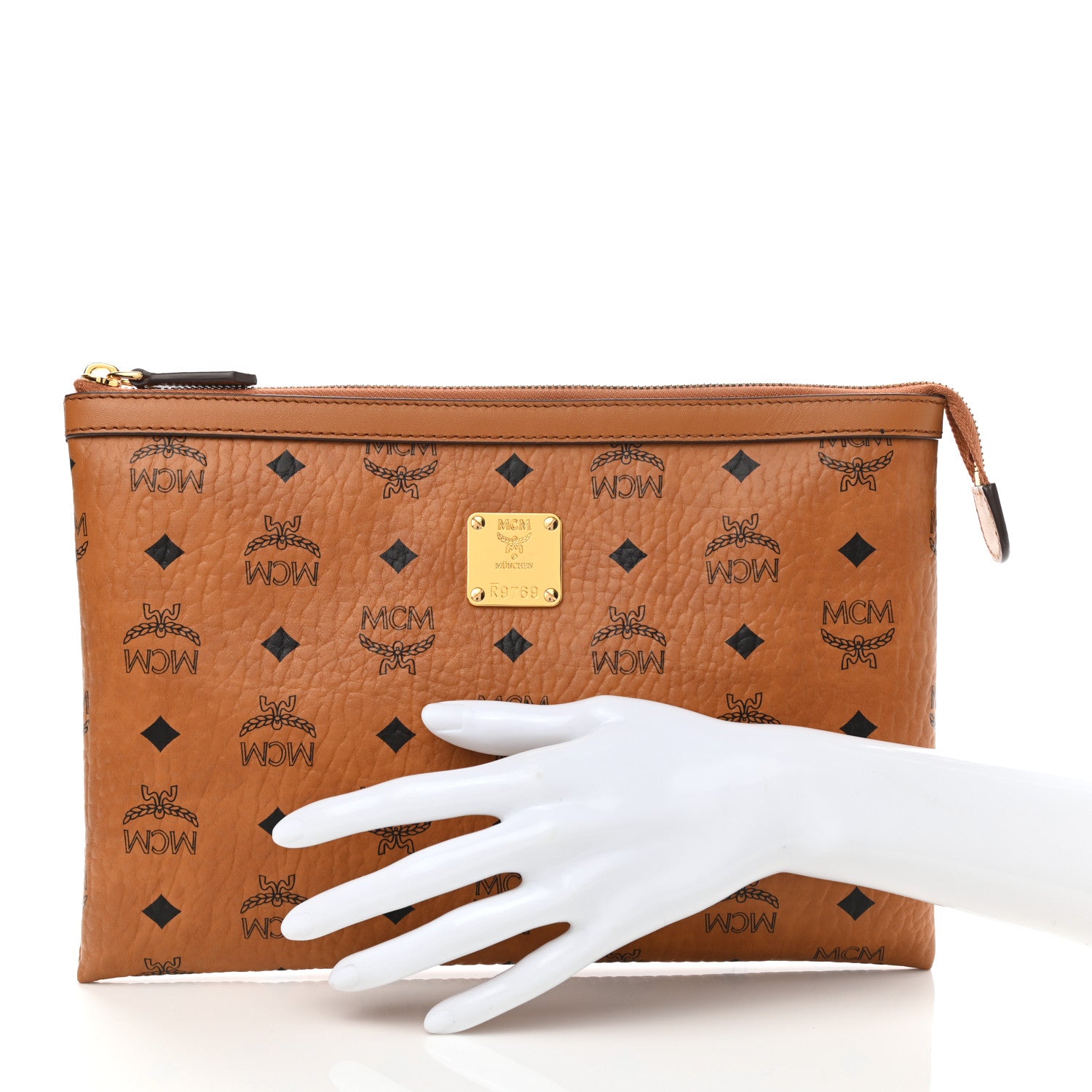 MCM Visetos Mini Pouch Cognac 2 of 8