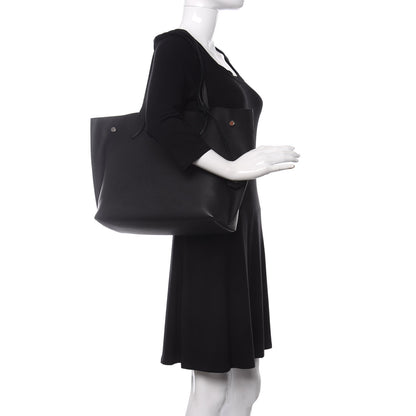 Louis Vuitton Calfskin Lockme Go Tote Black 2 of 11