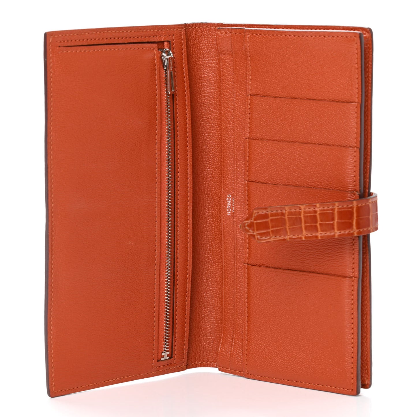Shiny Alligator Bearn Wallet Orange