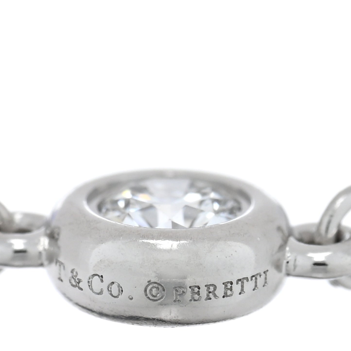 Platinum Diamond Elsa Peretti Diamonds by the Yard Chain Ring 51 5.75
