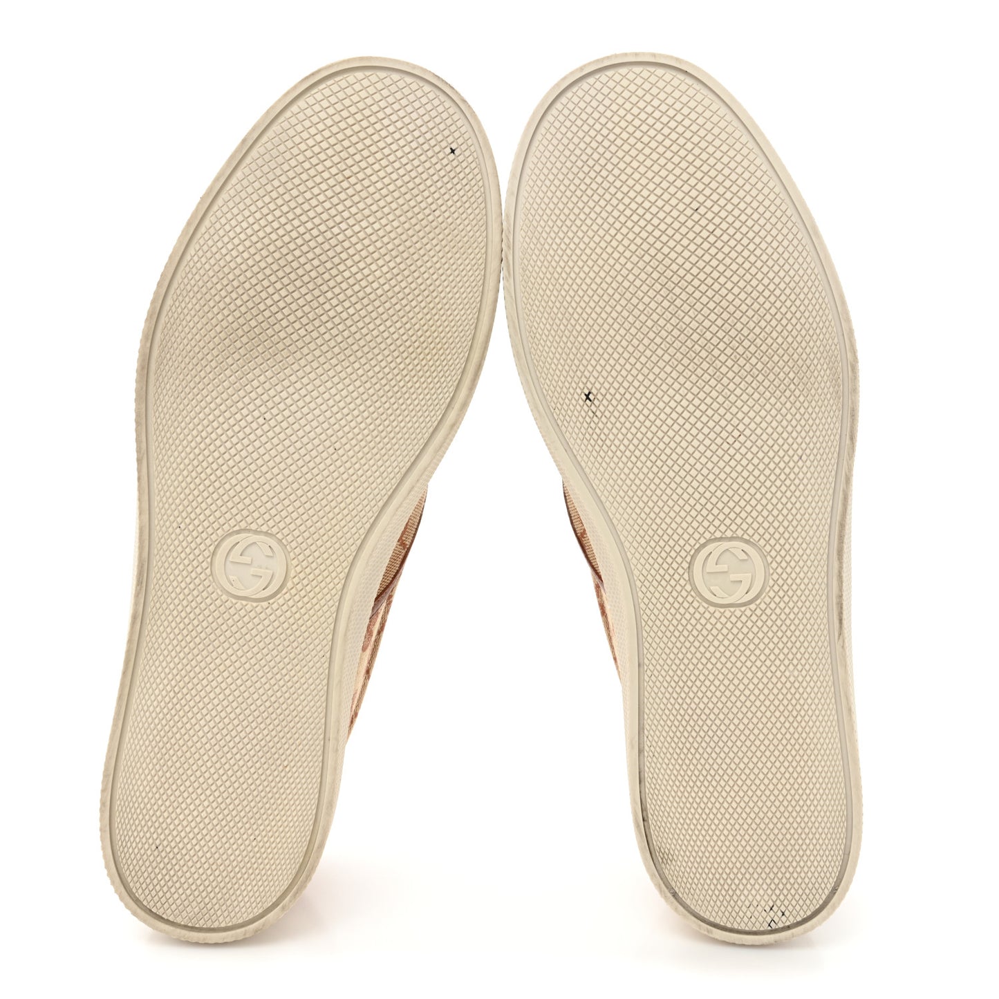 X MLB GG Monogram NY Yankees Embroidered Mens Slip On Sneakers 9 Beige Ruggine Rust