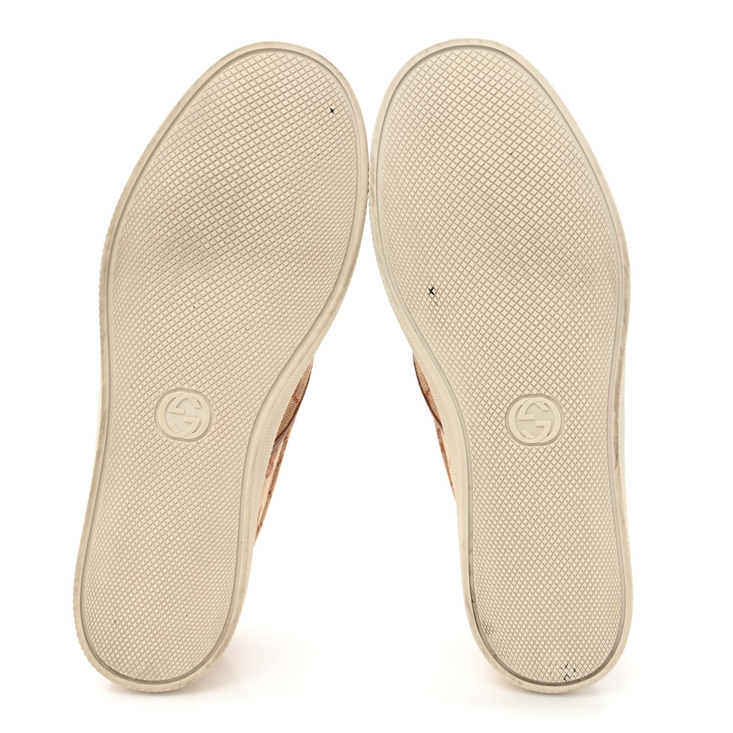 Gucci X MLB GG Monogram NY Yankees Embroidered Mens Slip On Sneakers 9 Beige Ruggine Rust 5 of 11