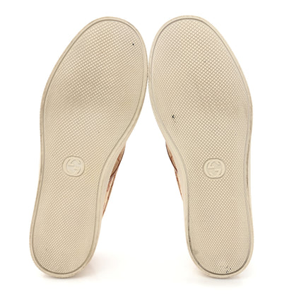 Gucci X MLB GG Monogram NY Yankees Embroidered Mens Slip On Sneakers 9 Beige Ruggine Rust 5 of 11
