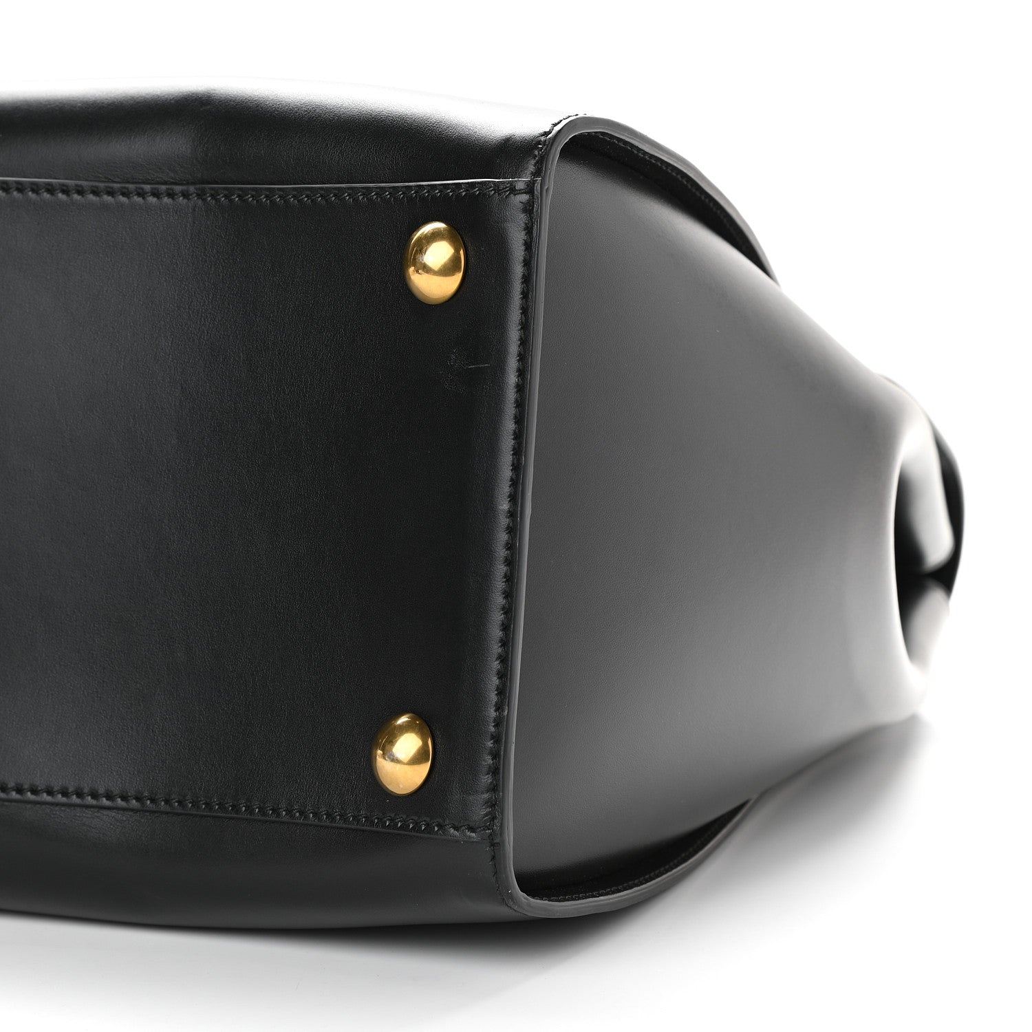 Gucci Plutone Calfskin Web Large Turn Lock Top Handle Duffle Bag Black 9 of 10