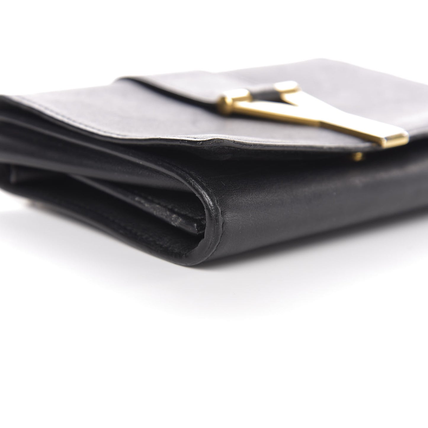 Calfskin Classic Y Ligne Chain Wallet Black