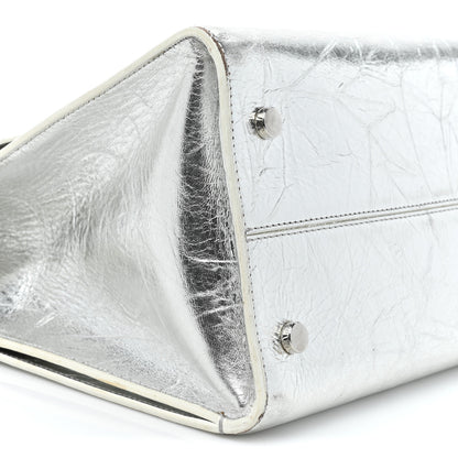 Christian Dior Metallic Calfskin Medium Diorever Flap Silver 9 of 21