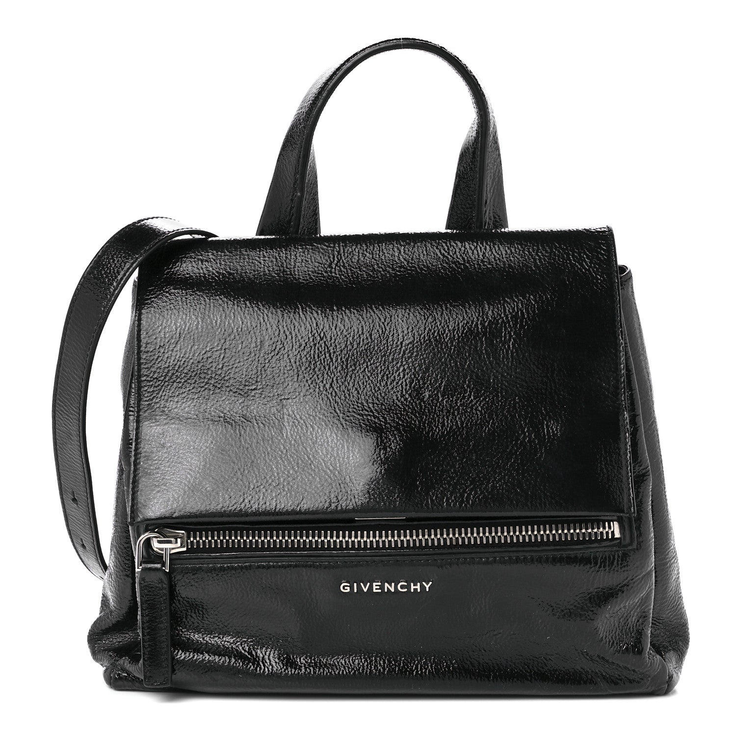 Givenchy Patent Medium Pandora Pure Flap Bag Black 1 of 9