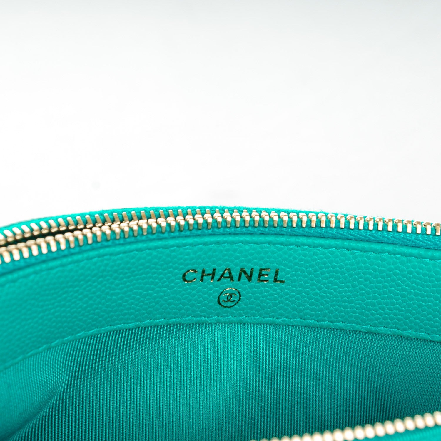 Chanel Caviar Quilted Small Clutch With Chain Turquoise 6 of 8
