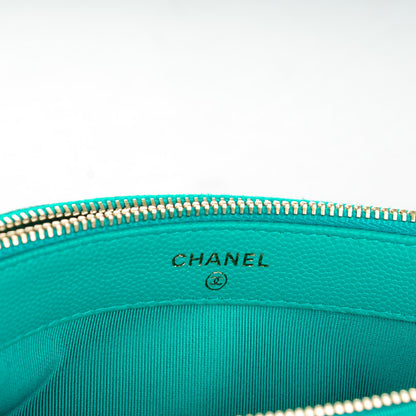 Chanel Caviar Quilted Small Clutch With Chain Turquoise 6 of 8