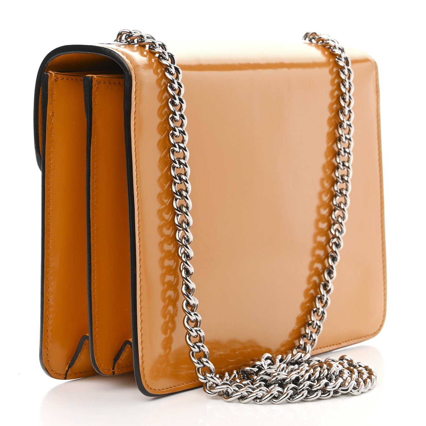 Shade Lux Calfskin Small Interlocking G Shoulder Bag Yellow