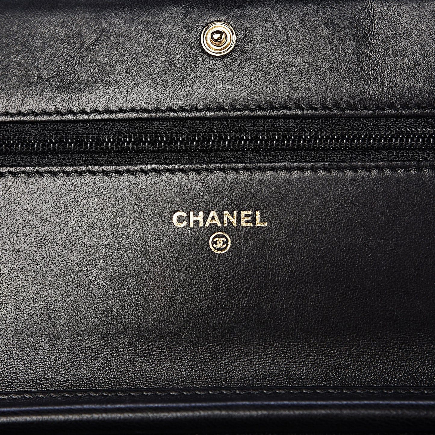 Lambskin Quilted Boy Wallet On Chain WOC Black