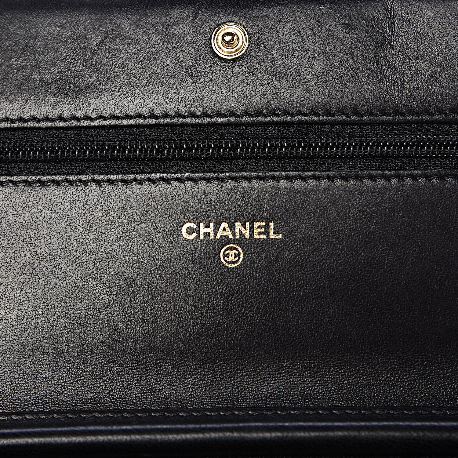 Chanel Lambskin Quilted Boy Wallet On Chain WOC Black 6 of 14