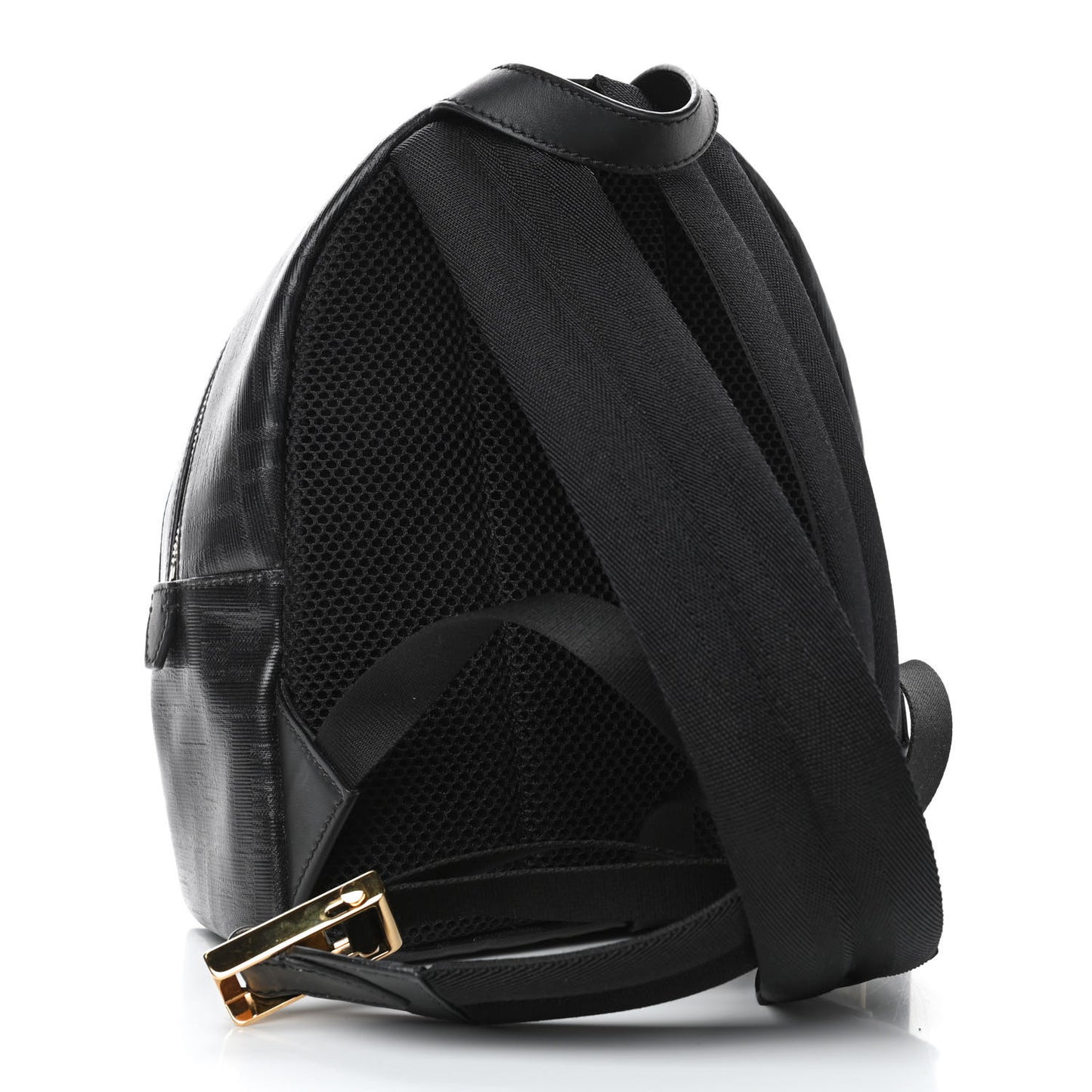 X FILA Glazed Fabric Vitello Century FF 1974 Mania Mini Backpack Black White