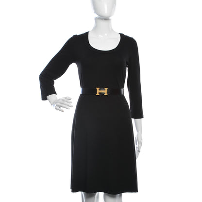Hermes Box Togo 32mm Guilloche H Belt 90 Black Gold 2 of 6
