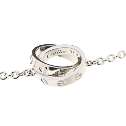 Cartier 18K White Gold Interlocking LOVE Necklace 5 of 6