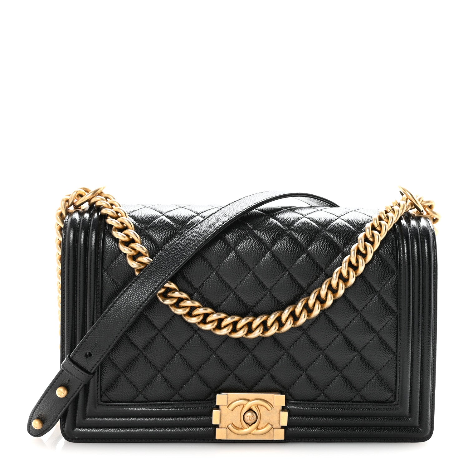 Chanel Caviar Quilted New Medium Boy Flap Black 1 of 10