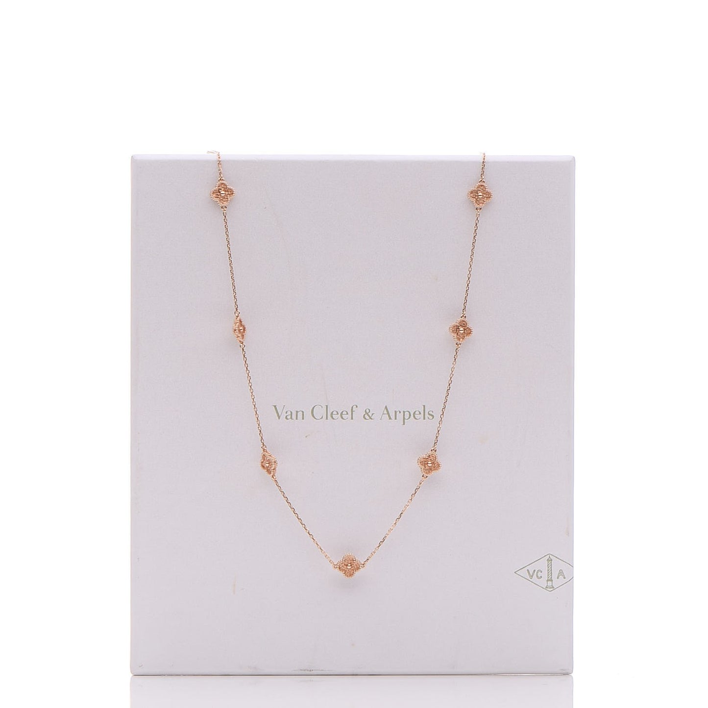 18K Rose Gold 16 Motifs Sweet Alhambra Necklace
