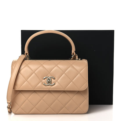 Chanel Lambskin Quilted Small Trendy CC Flap Dual Handle Bag Beige 9 of 9