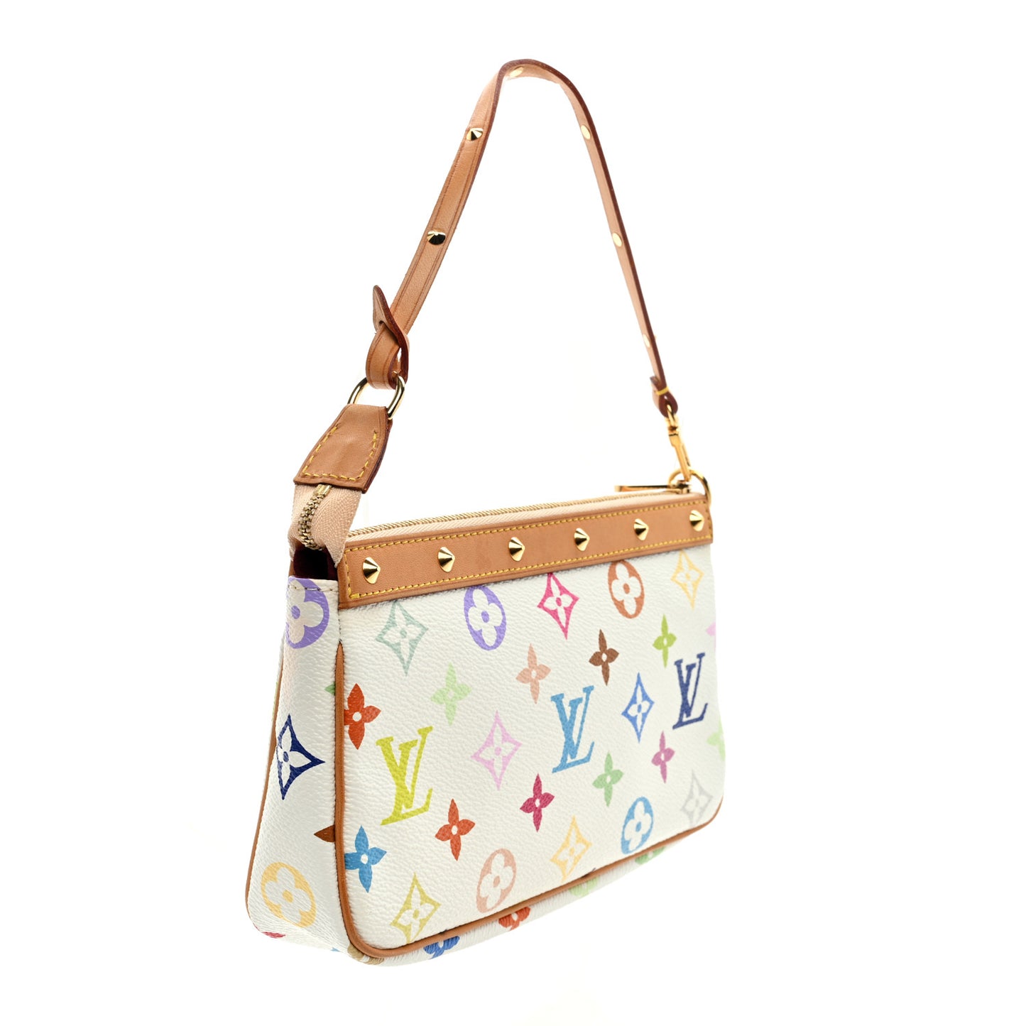 Monogram Multicolor Pochette Accessories White