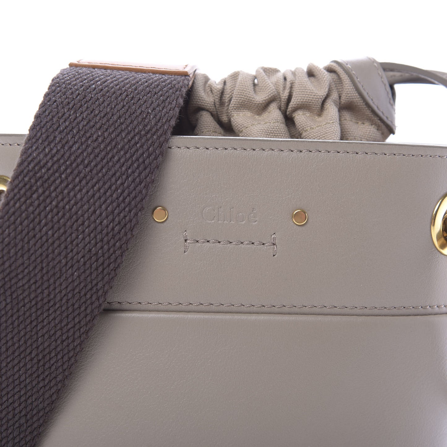 Smooth Calfskin Mini Roy Bucket Bag Motty Grey