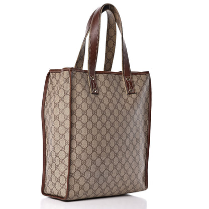 Gucci GG Plus Monogram Small Signature Web Loop Vertical Tote Light Brown 3 of 15