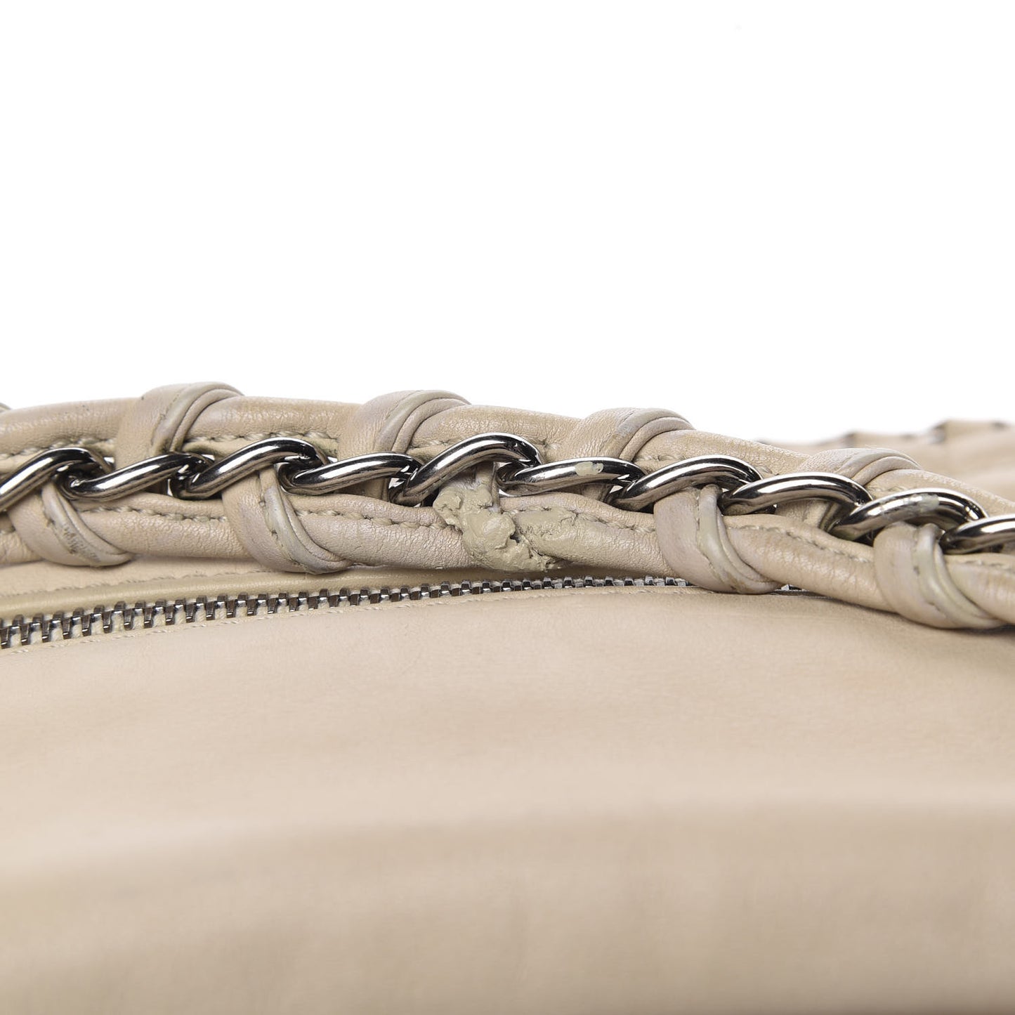 Smooth Calfskin Large Luxe Ligne Bowler Light Beige