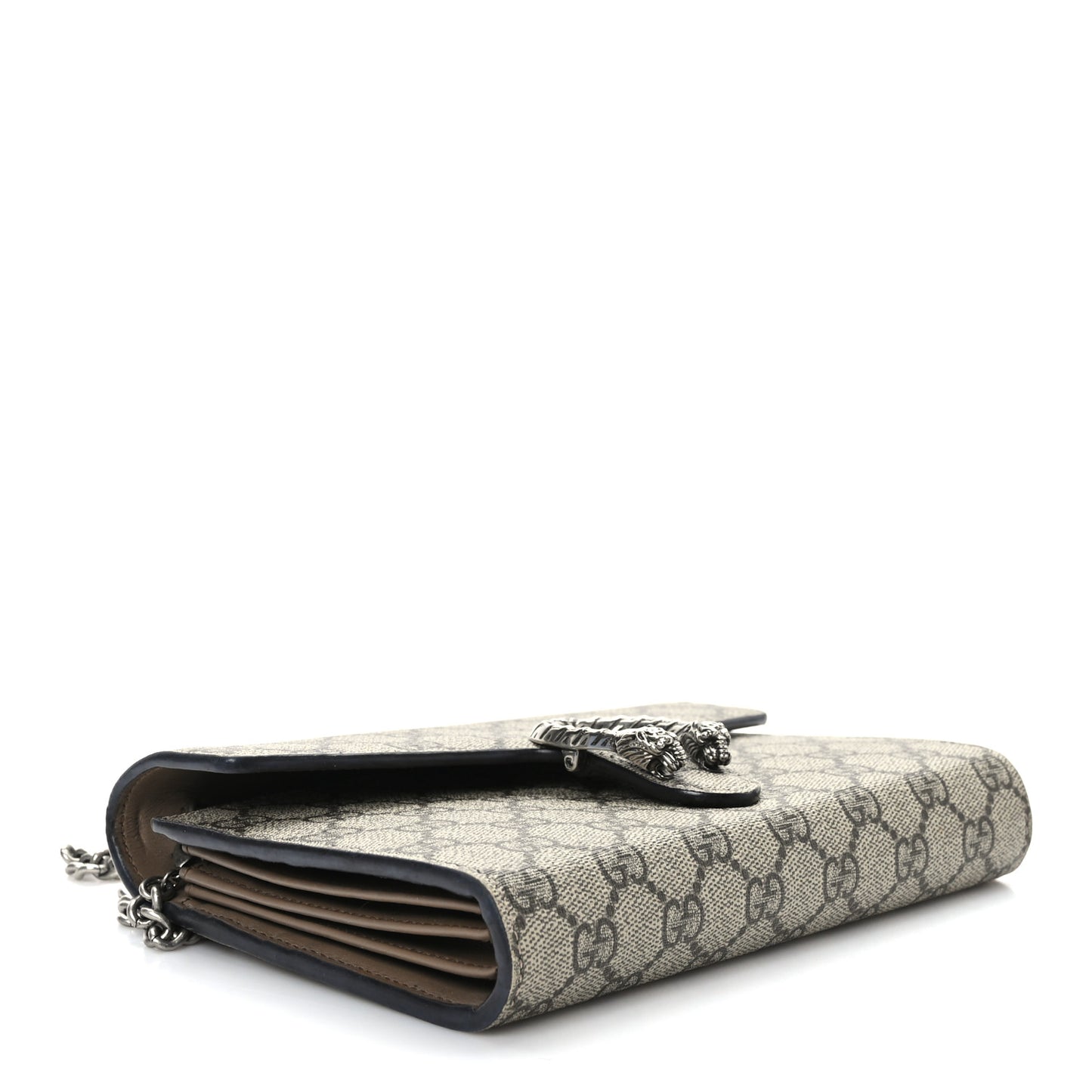 GG Supreme Monogram Mini Dionysus Chain Wallet Beige Taupe