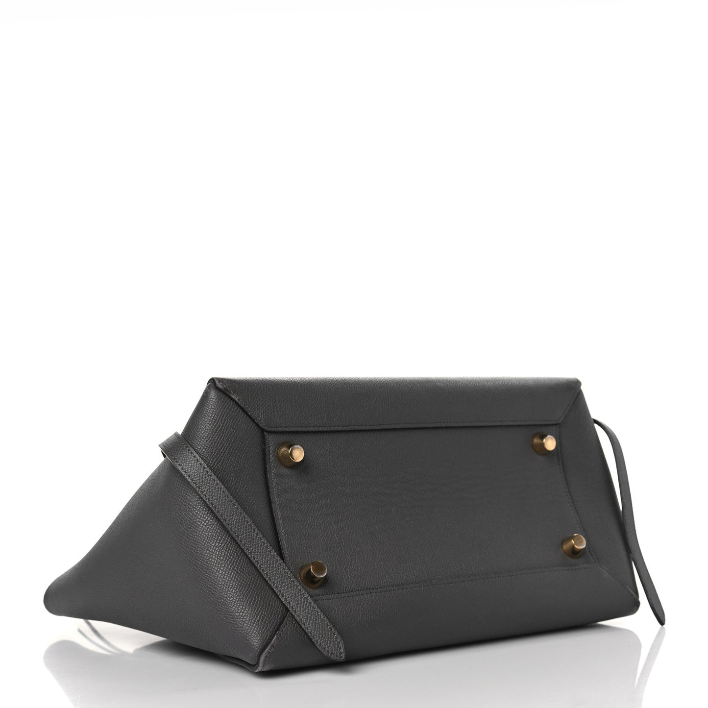 Grained Calfskin Mini Belt Bag Grey