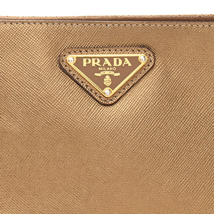 Prada Metallic Saffiano Pochette Platino 8 of 15