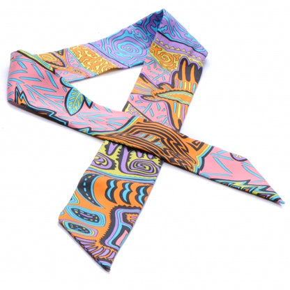 Hermes Silk Legende Kuna Peuple de Panama Twilly Scarf 1 of 4