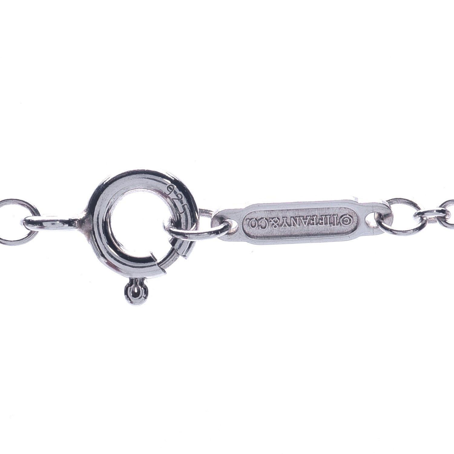 Tiffany Sterling Silver Oval Key Pendant Necklace 9 of 9