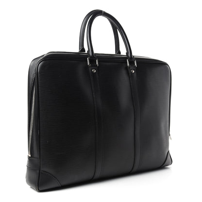 Louis Vuitton Epi Porte-Documents Voyage Briefcase Black 3 of 8