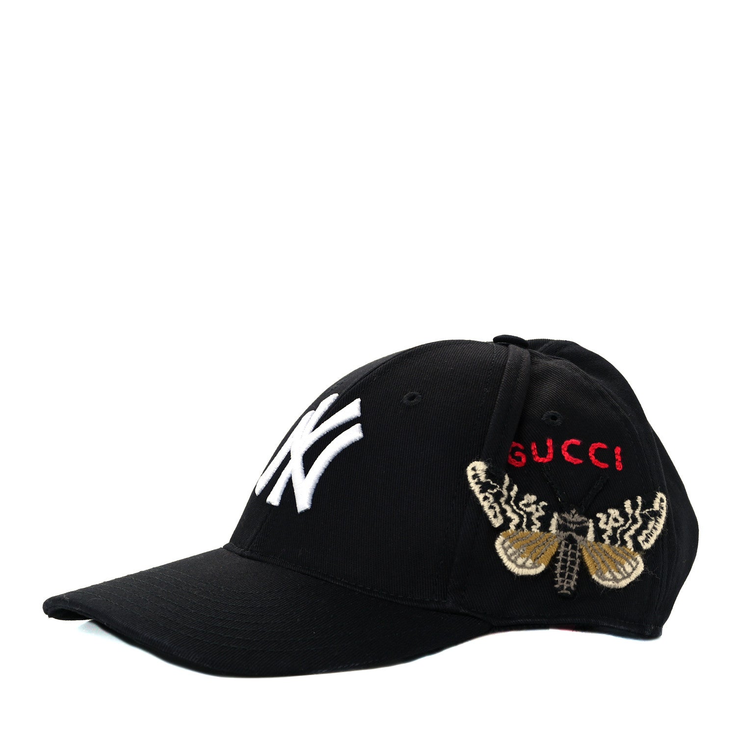 Gucci X MLB Cotton NY Yankees Baseball Hat 57-61 Black 1 of 8