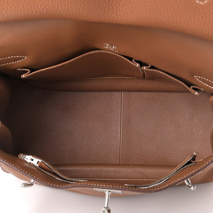 Hermes Taurillon Clemence Jypsiere 34 Gold 4 of 6