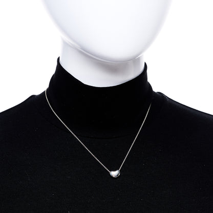 Tiffany Sterling Silver 11mm Elsa Peretti Bean Pendant Necklace 2 of 4