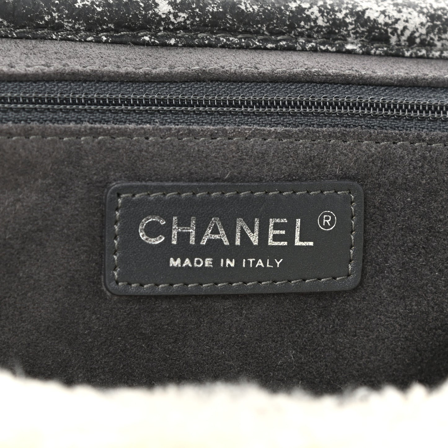 Shearling Lambskin Messenger Bag Grey