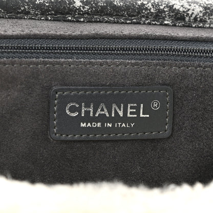 Chanel Shearling Lambskin Messenger Bag Grey 6 of 10